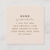 陶芸モダン陶芸少女イラストレーション房宝 スクエア名刺 (裏面)