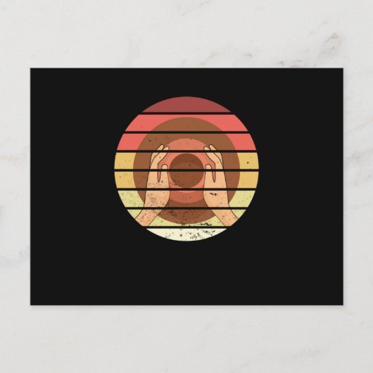 陶芸品レトロ陶芸彫刻家ギフト ポストカード (正面)