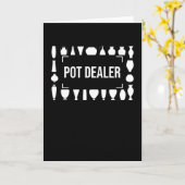 陶芸器贈与ポット店 カード (黄色い花)