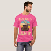 陶芸好きのための陶器のポット Tシャツ (正面フル)