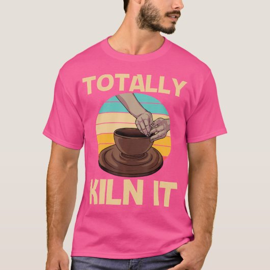 陶芸好きのための陶器のポット Tシャツ (正面)