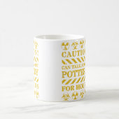 陶芸好きは数時間でも話し続ける 注意 楽しい植木鉢 コーヒーマグカップ (中央)