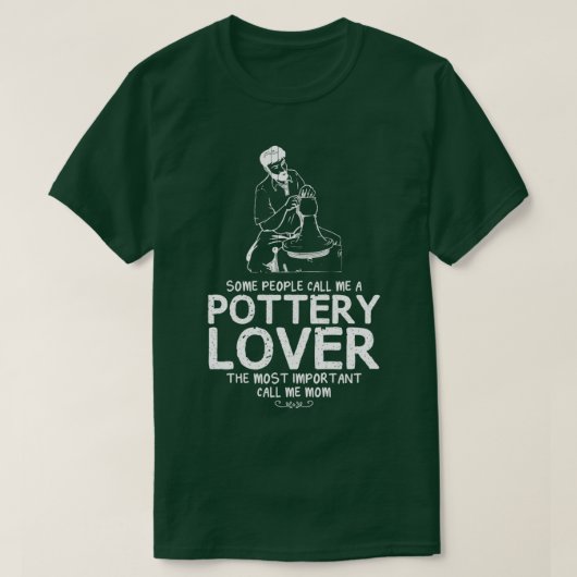 陶芸好き母おもしろいデザイン Tシャツ (デザイン正面)
