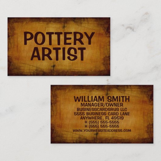 陶芸家アンティーク名刺 名刺 (正面/裏面)