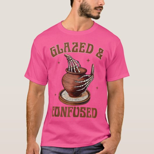 陶芸家クレイ・ウィスパーラー陶磁器グレーズコンフ Tシャツ (正面)