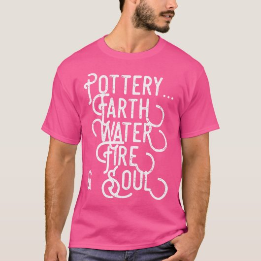 陶芸家トップ陶芸の火の魂 Tシャツ (正面)