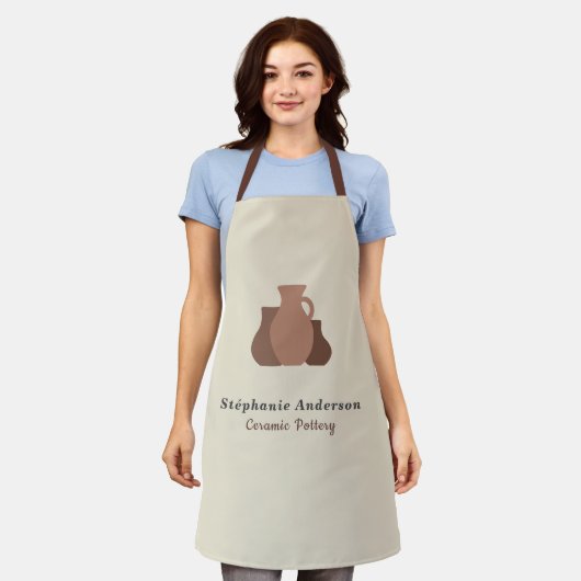 陶芸家 エプロン (着用した状態)