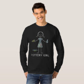 陶芸少女クレイ陶芸陶芸家P Tシャツ (正面フル)
