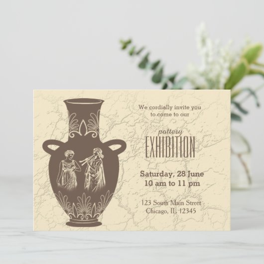陶芸展 招待状 (スタンド正面)