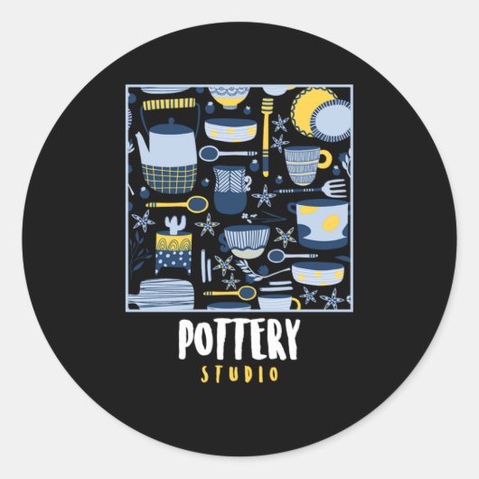 陶芸工芸陶磁器彫刻ギフト ラウンドシール (正面)