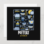 陶芸工芸陶磁器彫刻ギフト 招待状 (正面/裏面)