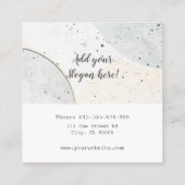 陶芸手作りコンモダンクリートロゴテンプレート スクエア名刺 (裏面)