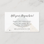 陶芸手作りモダン書跡グレー 名刺 (裏面)