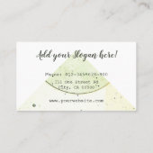 陶芸手作り書モダン道台本のロゴ 名刺 (裏面)