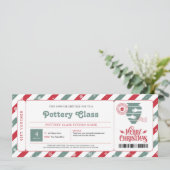 陶芸教室のクリスマスギフト券 招待状 (スタンド正面)