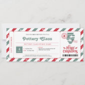 陶芸教室のクリスマスギフト券 招待状 (正面)