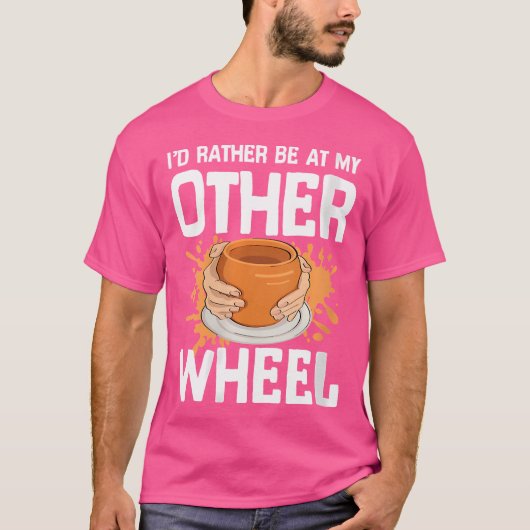 陶芸用の別のろくろにいたい C Tシャツ (正面)