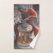 陶芸用ホイールを使った鬼ファンタジーバスタオル バスタオルセット (ハンドタオル)