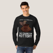 陶芸男性へ女子ポット陶芸芸術的粘土 Tシャツ (正面フル)