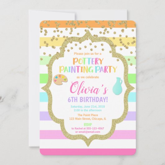 陶芸絵を描の生誕絵を描生会の招待 招待状 (正面)