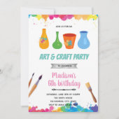 陶芸絵付けアートパーティー招待状 招待状 (正面)