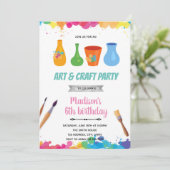 陶芸絵付けアートパーティー招待状 招待状 (スタンド正面)