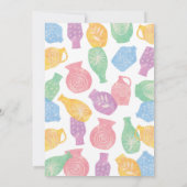 陶芸絵付けパーティー招待状 招待状 (裏面)