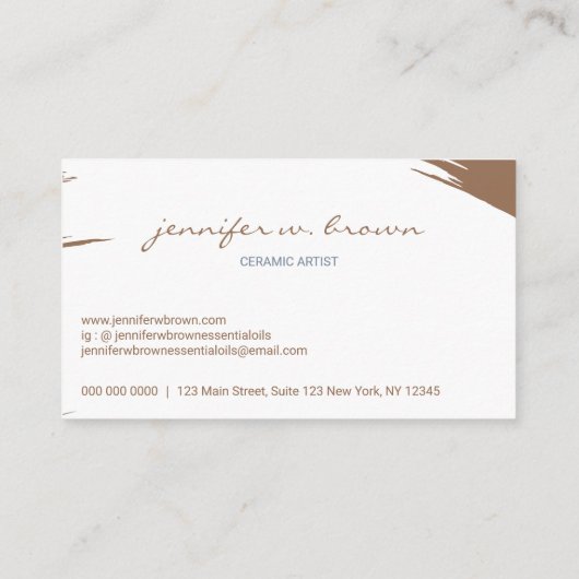 陶芸美術工芸彫刻 名刺 (裏面)