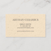 陶芸自家製陶器 名刺 (裏面)
