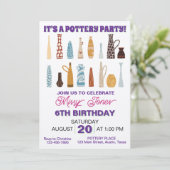 陶芸誕生日パーティー 招待状 (スタンド正面)