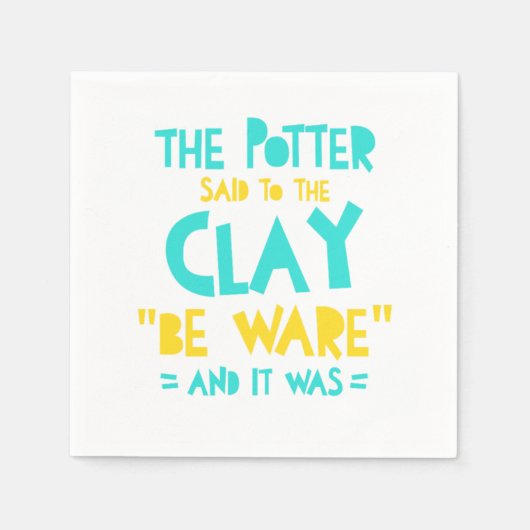 陶芸陶芸陶芸陶芸陶芸作家ギフト スタンダードカクテルナプキン (正面)