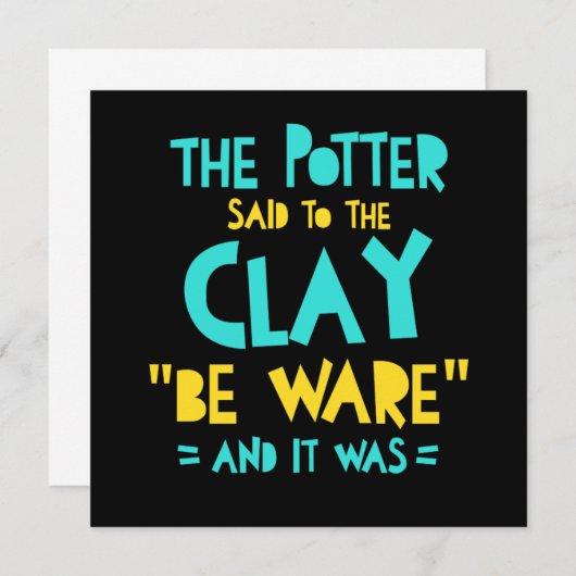 陶芸陶芸陶芸陶芸陶芸作家ギフト 招待状 (正面/裏面)