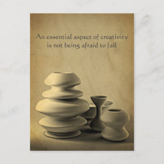 陶芸静物ライフ チャコール鉛筆スケッチ ポストカード