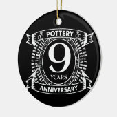 陶芸9年結婚記念 セラミックオーナメント (左)