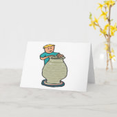 陶芸 カード (黄色い花)