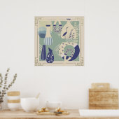 陶芸，コンテンポラリーペリカン，昆虫 ポスター (キッチン)