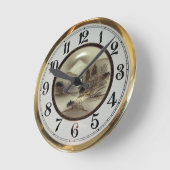 陶芸 ラウンド壁時計 (傾斜)