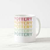 陶芸 絵付け 陶器 クラフト 粘土 陶磁器 コーヒーマグカップ (正面右)