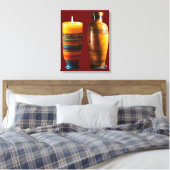 陶製の輝き陶製の蝋燭 キャンバスプリント (インサイチュ (寝室))