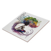 陶製インスパイアタイルの中で作られた女性 タイル (側面)