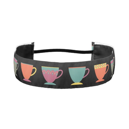 陶製カラフルティーカップ、冬ホットコーヒーマグ アスレチックヘッドバンド (正面)