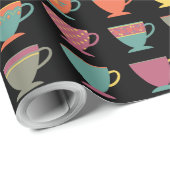 陶製カラフルティーカップ、冬ホットコーヒーマグ ラッピングペーパー (ロールコーナー)