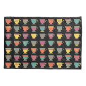 陶製カラフルティーカップ、冬ホットコーヒーマグ 枕カバー (裏面)