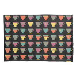 陶製カラフルティーカップ、冬ホットコーヒーマグ 枕カバー