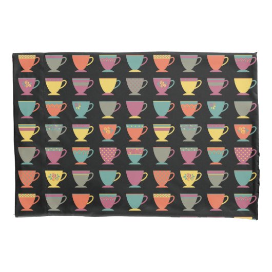 陶製カラフルティーカップ、冬ホットコーヒーマグ 枕カバー (正面)