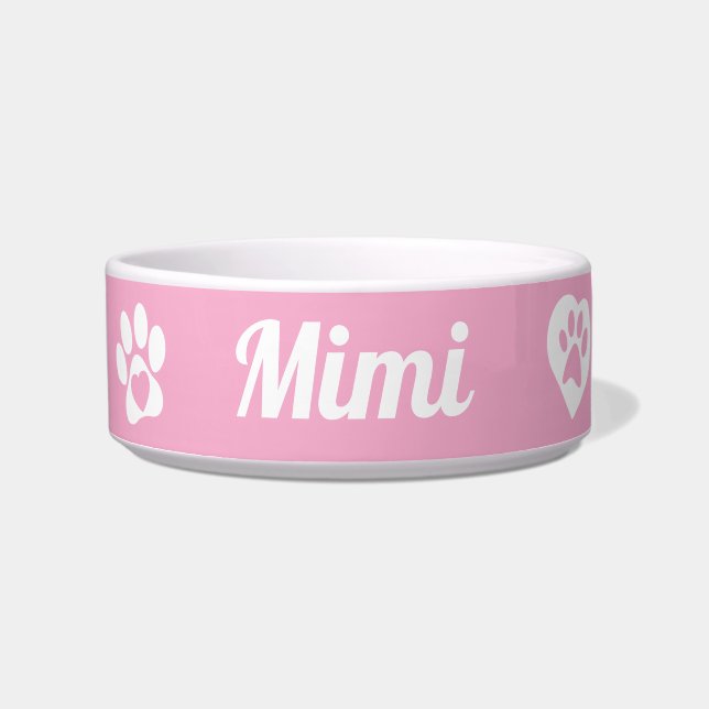 陶製パーソナライズされたキャットボカスタマイズール ボウル (正面)