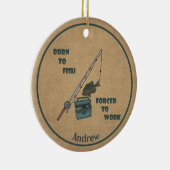 陶製生まれのオーナメントを無理やり釣る セラミックオーナメント (右)