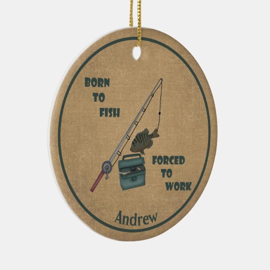 陶製生まれのオーナメントを無理やり釣る セラミックオーナメント (右)