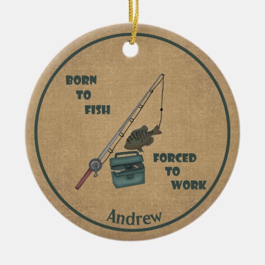 陶製生まれのオーナメントを無理やり釣る セラミックオーナメント (正面)