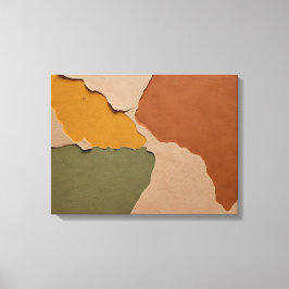 陶質素朴な色のスプラッシュアート キャンバスプリント